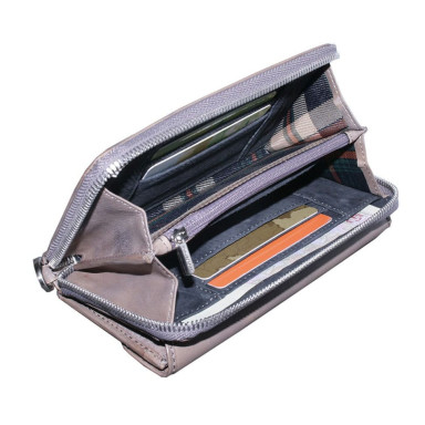 Leather wallet Vintage 1913 grigio gray