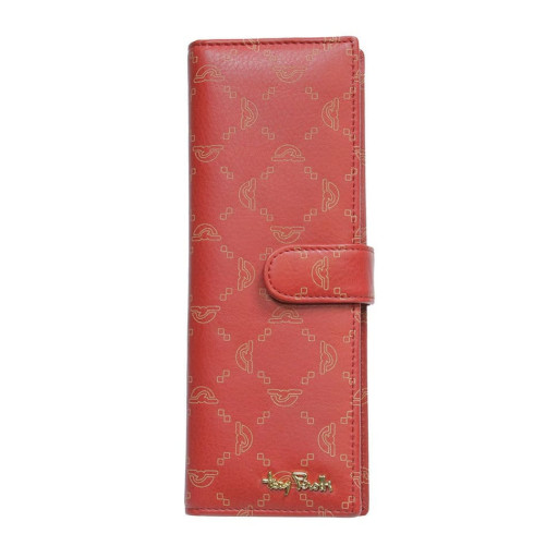 Leather business card holder Luxury 2639 rosso red
