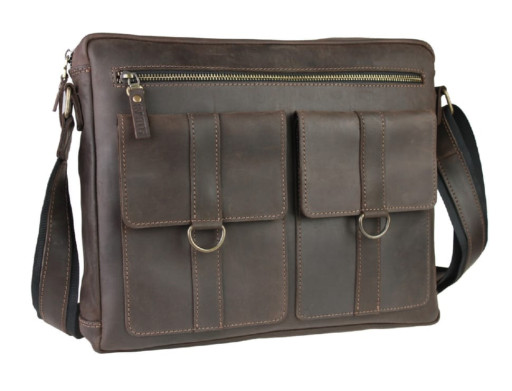 Сумка чоловіча для документів велика шкіряна А4 SULLIVAN 7421 (40) коричнева