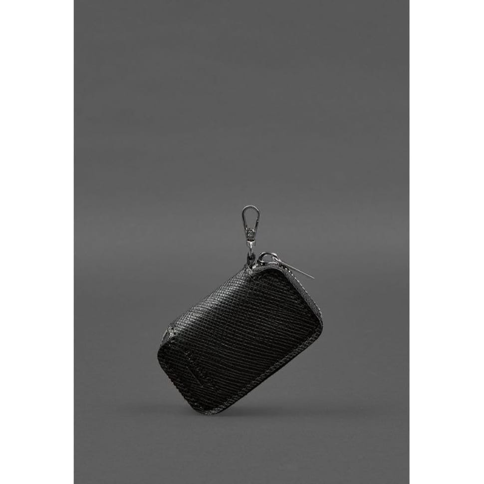 Шкіряний чохол для автомобільного ключа, чорний Saffiano