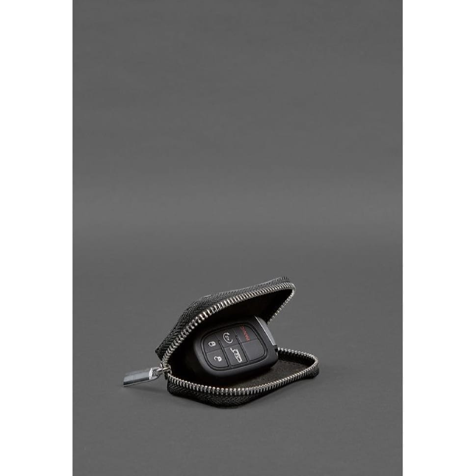 Шкіряний чохол для автомобільного ключа, чорний Saffiano