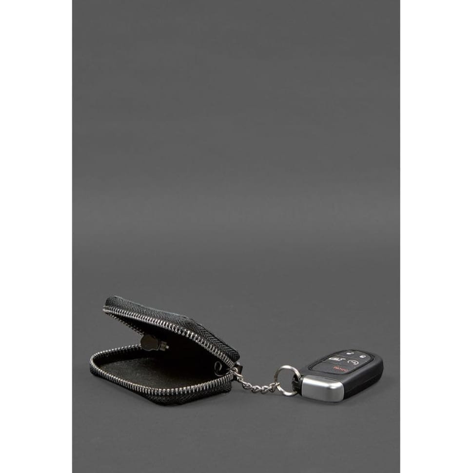 Шкіряний чохол для автомобільного ключа, чорний Saffiano