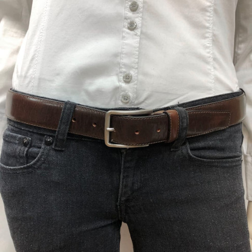 Шкіряний ремень 415 moro коричневий TONY PEROTTI