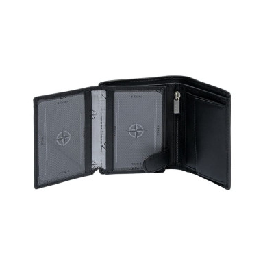 Leather wallet Cortina 5054 nero black