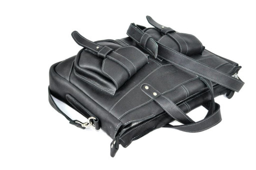 Чоловіча шкіряна сумка з кишенями B600 від бренду Avitoo