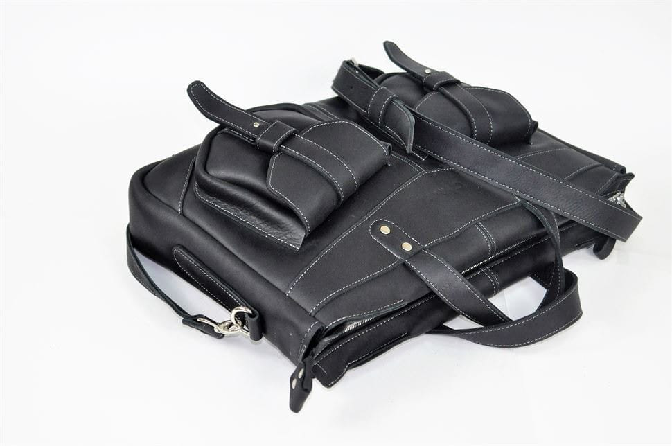 Чоловіча шкіряна сумка з кишенями B600 від бренду Avitoo