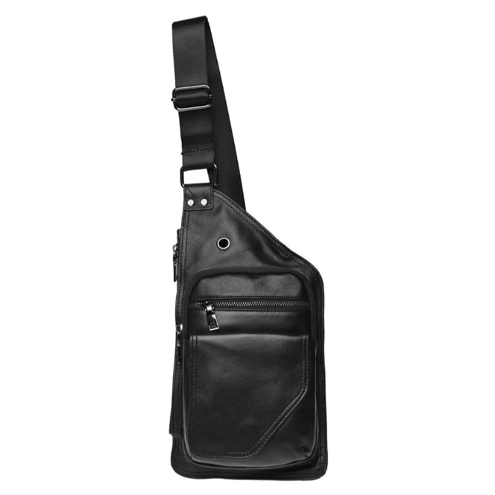 Чоловік шкіряний рюкзак Borsa Leather k1320-black