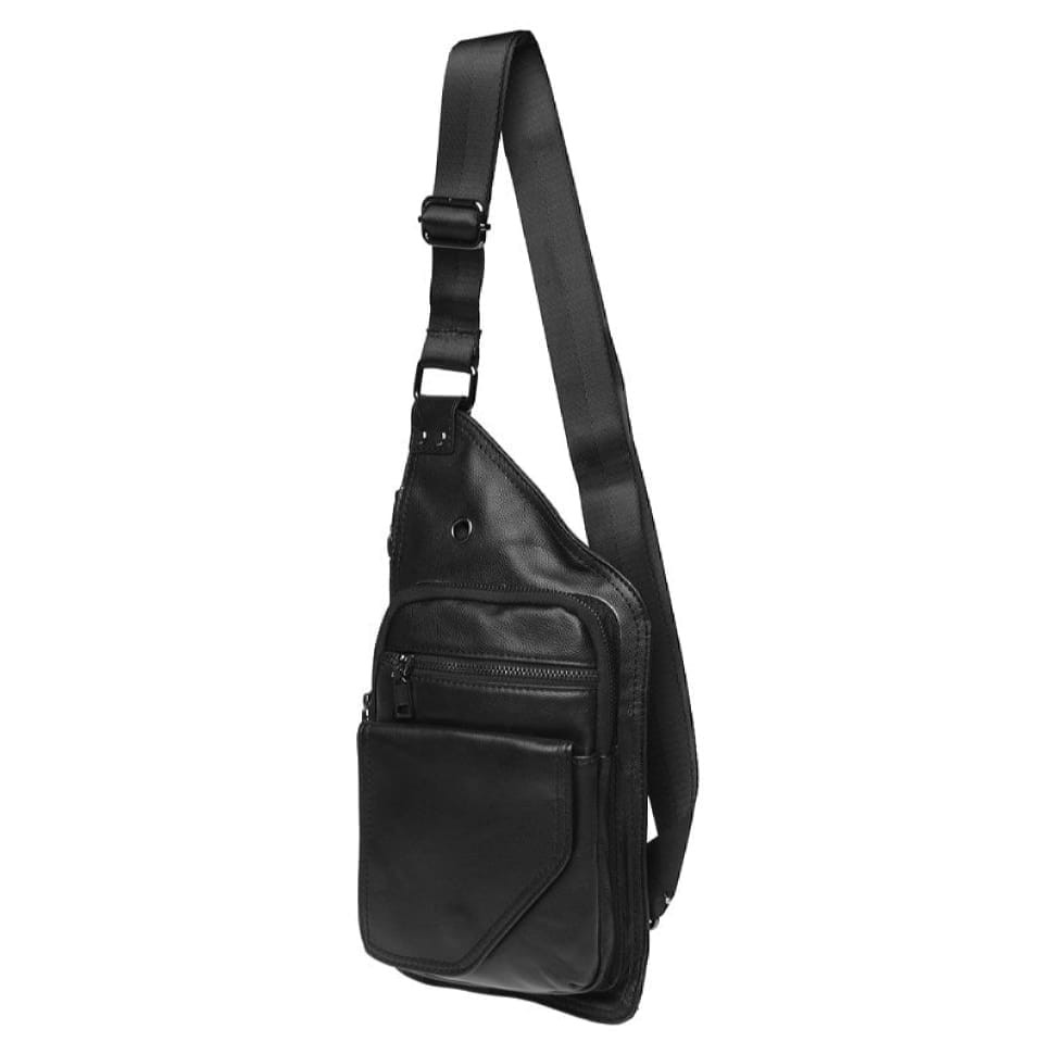 Чоловік шкіряний рюкзак Borsa Leather k1320-black