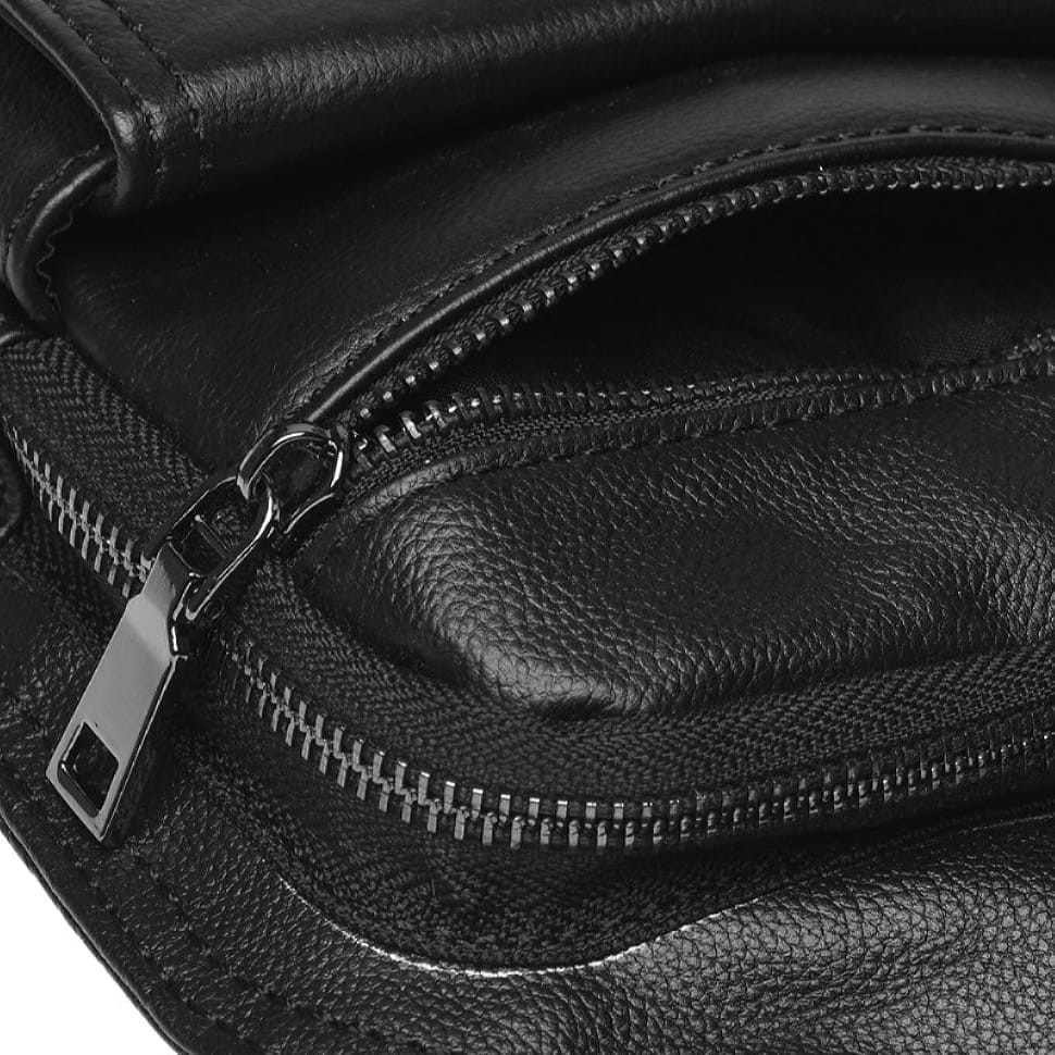 Чоловік шкіряний рюкзак Borsa Leather k1320-black
