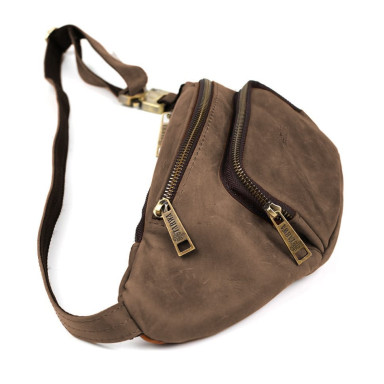 Stylish belt bag of the brand TARWA RC-3079-3md in brown crazy horse