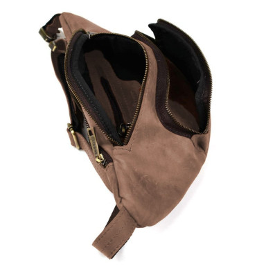 Stylish belt bag of the brand TARWA RC-3079-3md in brown crazy horse