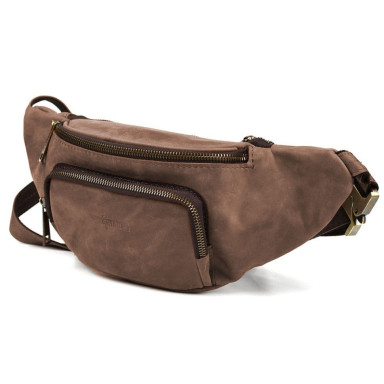 Stylish belt bag of the brand TARWA RC-3079-3md in brown crazy horse