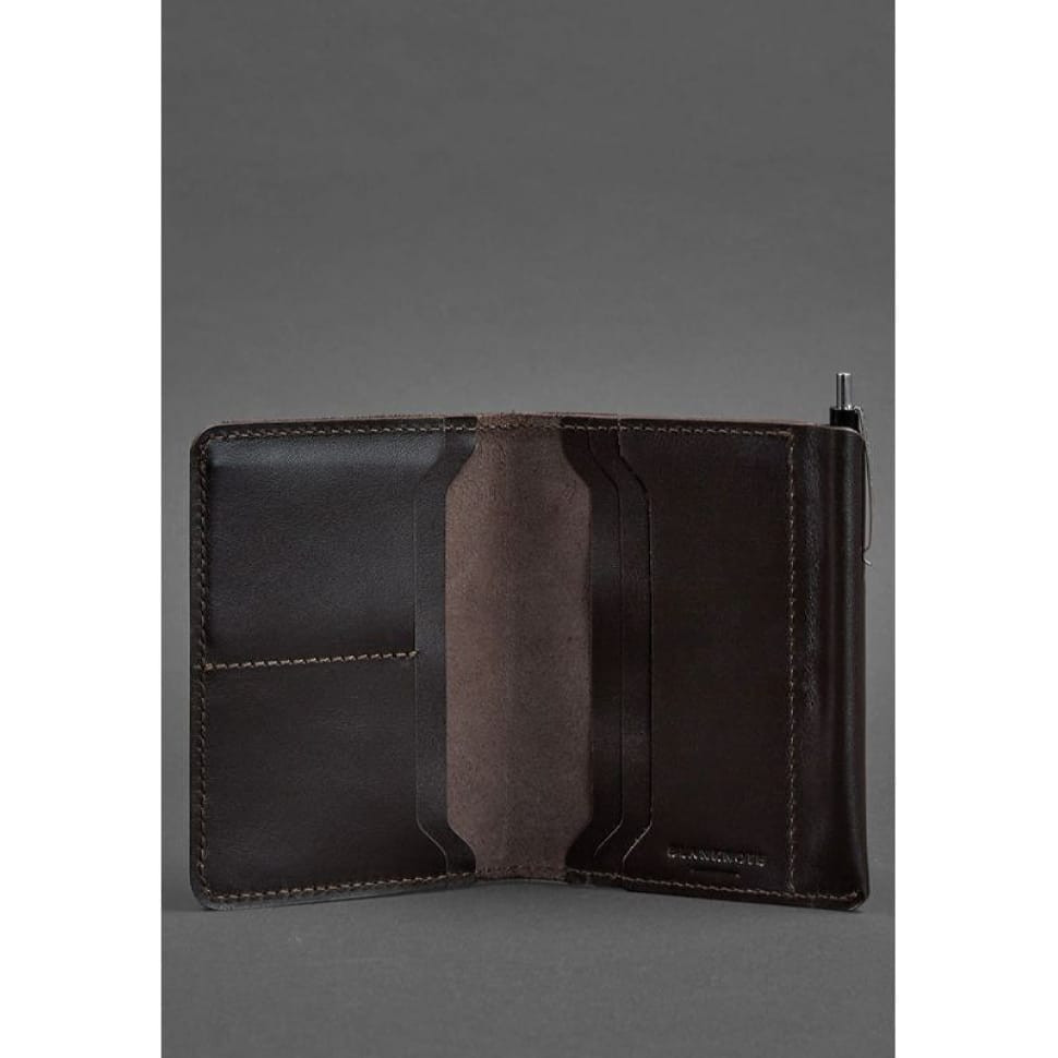 Шкіряне портмоне 2.0 темно-коричневе краст