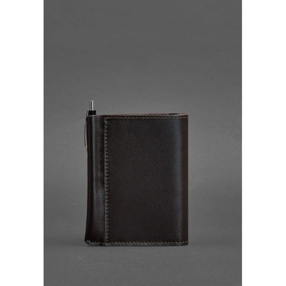 Шкіряне портмоне 2.0 темно-коричневе краст