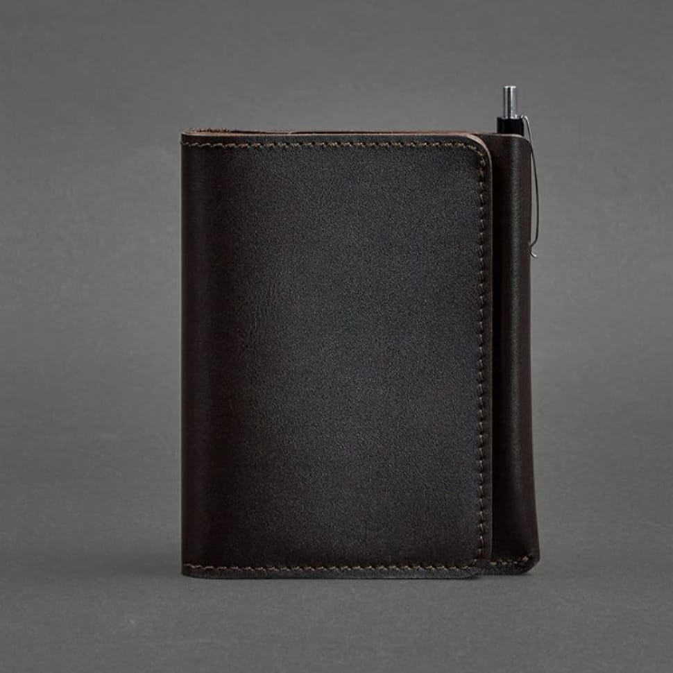 Шкіряне портмоне 2.0 темно-коричневе краст