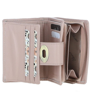 Жіночий шкіряний гаманець Ashwood Y60 Beige (Бежевий)