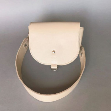 Women's leather bag Ruby S beige