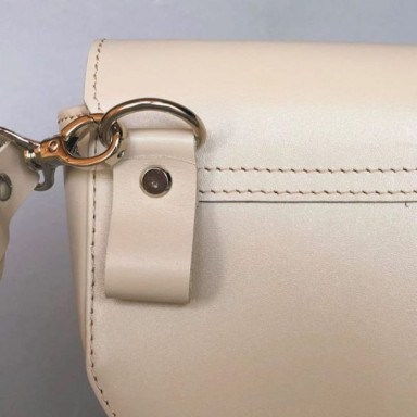 Women's leather bag Ruby S beige