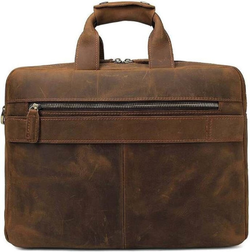 Сумка Vintage 14563 із натуральної вінтажної шкіри Коричнева