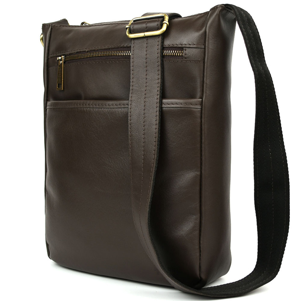 Men's leather shoulder bag A4 brown GC-1500-3md TARWA
