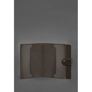 Leather wallet cover for officer ID 11.0 dark brown Crazy Horse