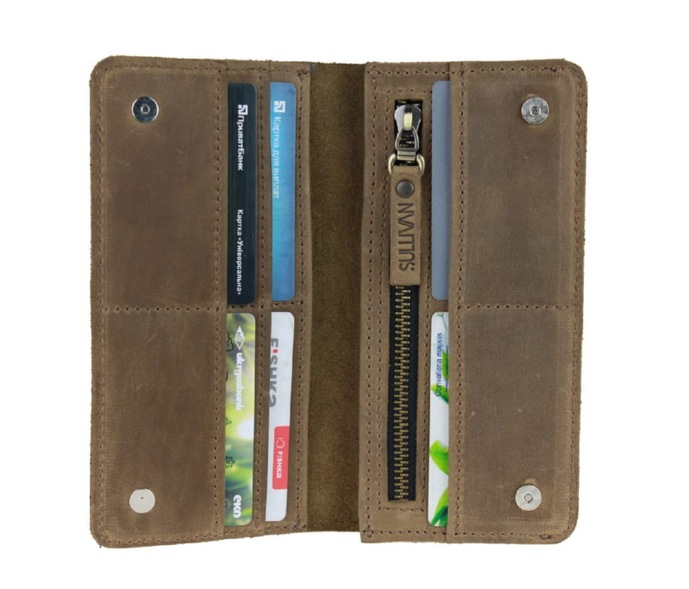 Гаманець жіночий шкіряний великий SULLIVAN 80253(10) оливковий