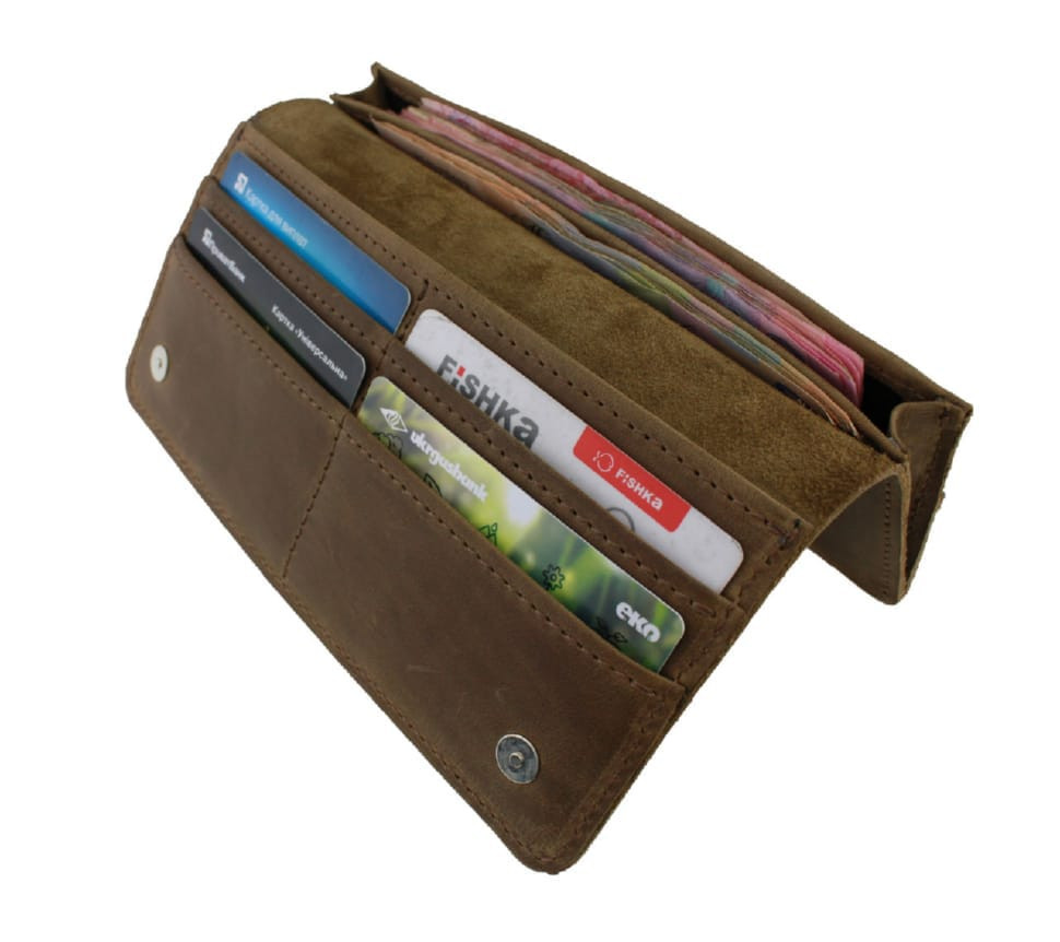 Гаманець жіночий шкіряний великий SULLIVAN 80253(10) оливковий