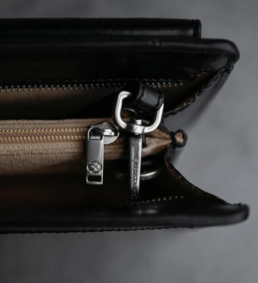 Leather Clutch Wallet - Decameron - Black - Time Resistance 5225601