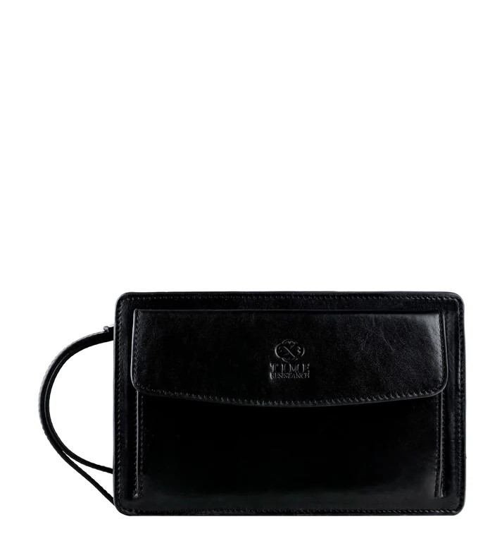 Leather Clutch Wallet - Decameron - Black - Time Resistance 5225601