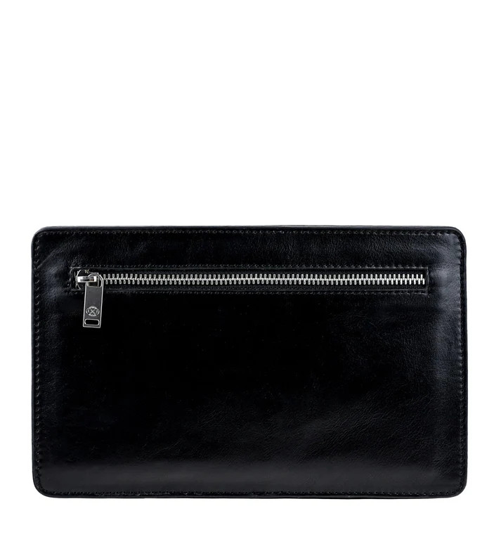 Leather Clutch Wallet - Decameron - Black - Time Resistance 5225601