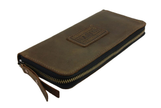 Гаманець жіночий шкіряний клатч великий travel SULLIVAN 80289-1(19.5) оливковий