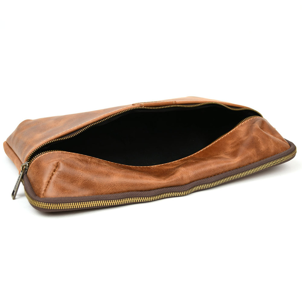 TARWA RYv-7166-4lx A4 leather zippered notebook folder for 13-14-inch laptops