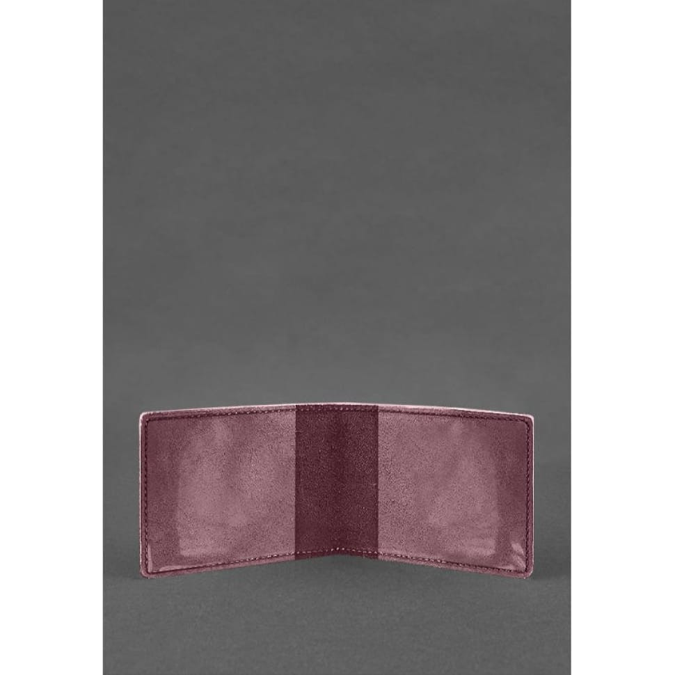 Journalist ID leather cover burgundy Crazy Horse
