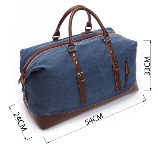 Дорожня текстильна сумка велика Vintage 20083 Синя