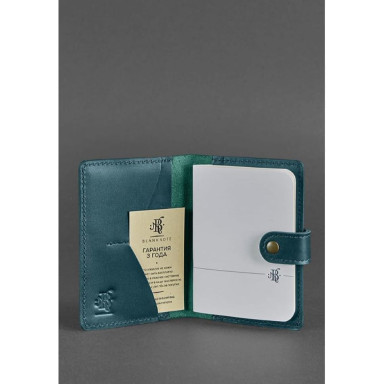 Leather passport cover 3.0 green