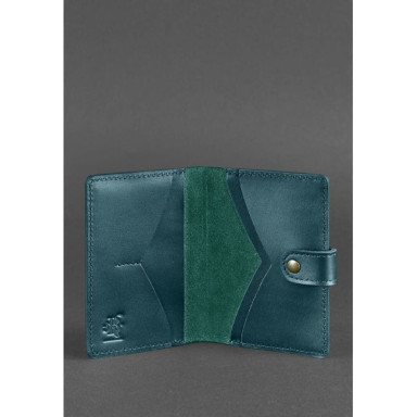 Leather passport cover 3.0 green