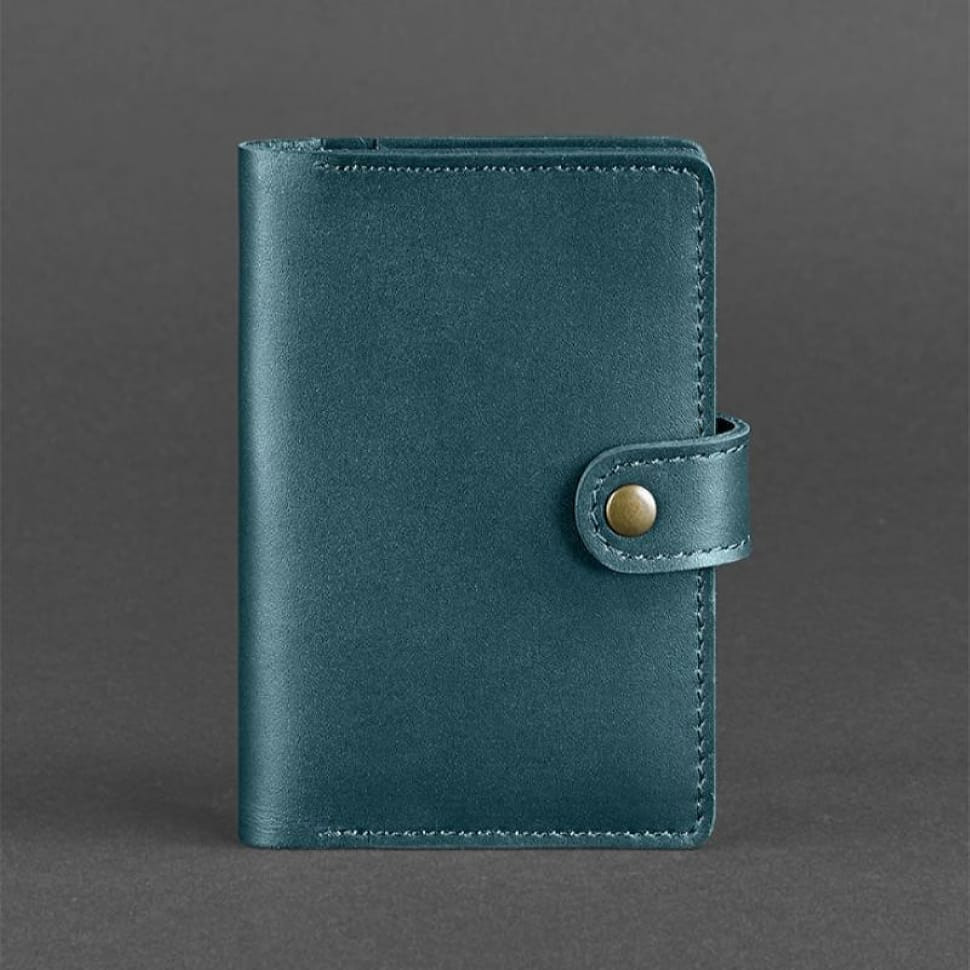 Leather passport cover 3.0 green