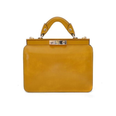 Pratesi RSE153 - Vittoria Colonna Lady Bag in cow leather Radica Mustard