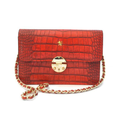 Pratesi KCL202/D - Lucrezia De' Medici King Cross Body Bag in cow leather King Cherry