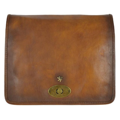Pratesi BMA122/32 - Cross Body Bag Portalettere in cow leather Bruce Brown
