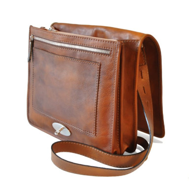 Pratesi BMA122/32 - Cross Body Bag Portalettere in cow leather Bruce Brown