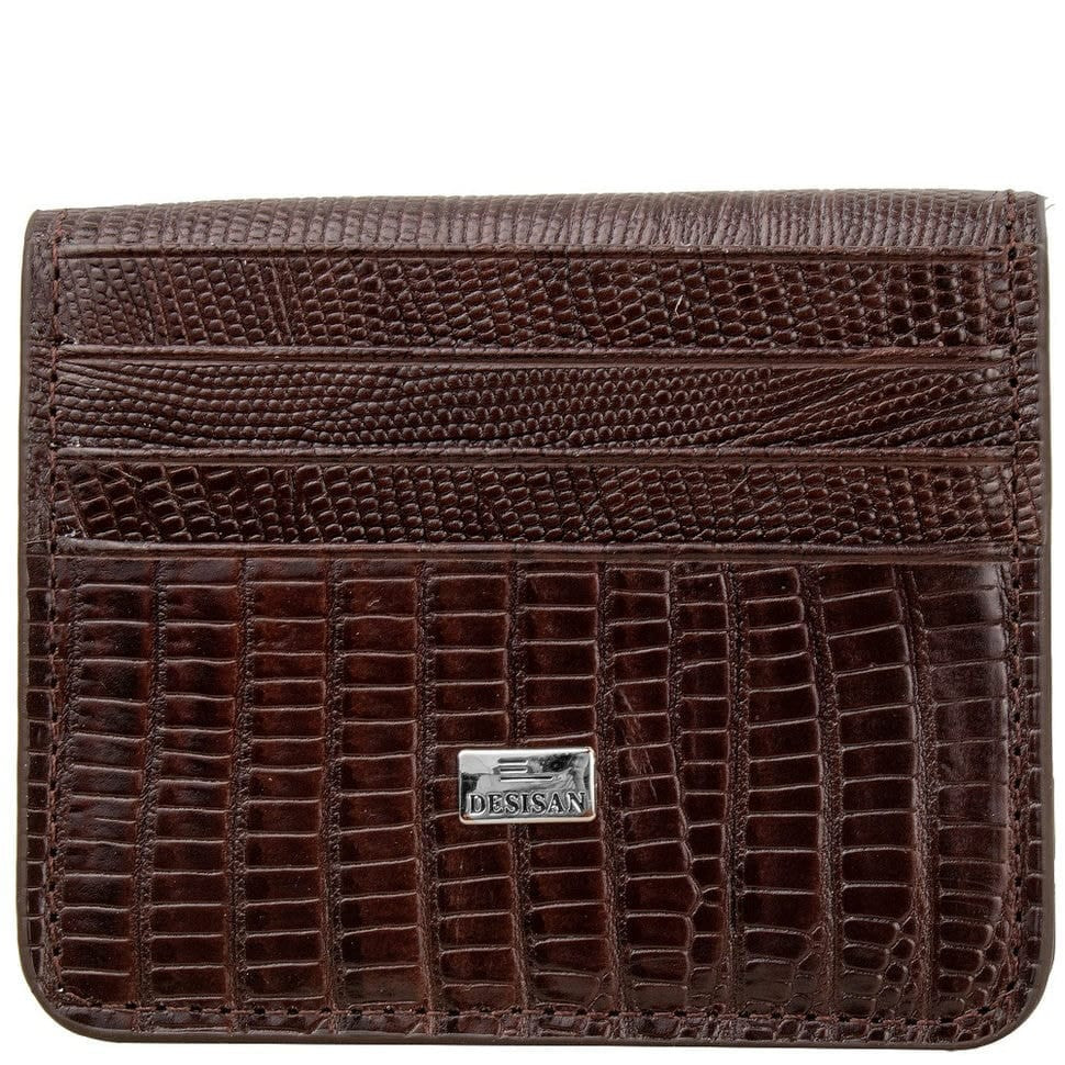Портмоне з кредитницею шкіра Desisan 902-142 коричневий лазер