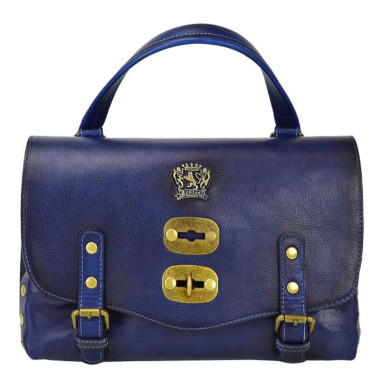 Pratesi BBL162/P - Woman Bag Castell'Azzara Small in cow leather Bruce Blue