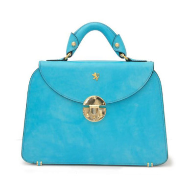 Pratesi RSB285/P - Veneziano Small Lady Bag in cow leather Radica Sky Blue