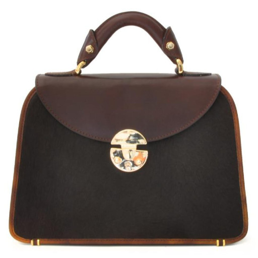 Pratesi CCF285/P - Veneziano Small Cavallino Woman Bag в дійсних залізницях Cavallino Coffee
