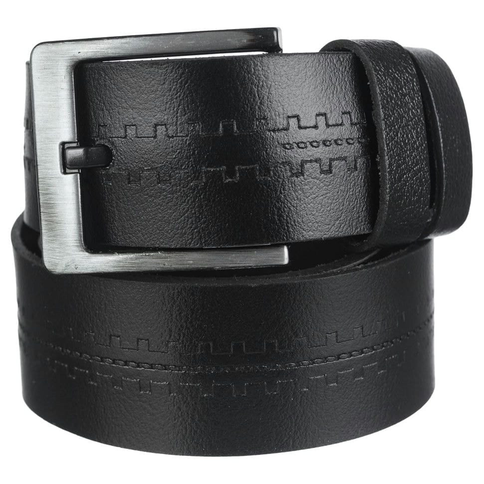 Ремінь шкіряний YSK джинсовий 5 см 3035-1 чорний