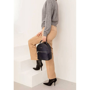 Kylie Women's Leather Mini Backpack Navy Crust