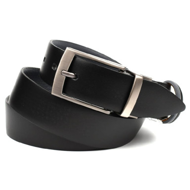 Double-sided deer leather belt black\gray Sergio Tori st22764