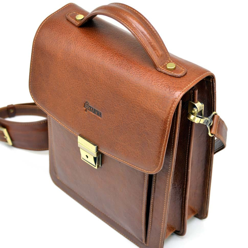 Барсетка кожаная, мужской клатч TARWA GB-1424-4lx средняя