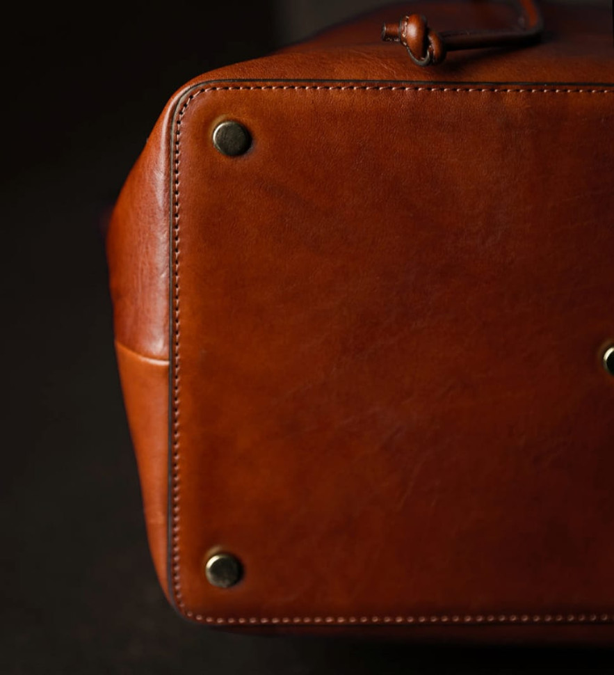 Жіноча шкіряна сумка-відро - Sybil - Коньячно-коричневий колір - Time Resistance 5249001